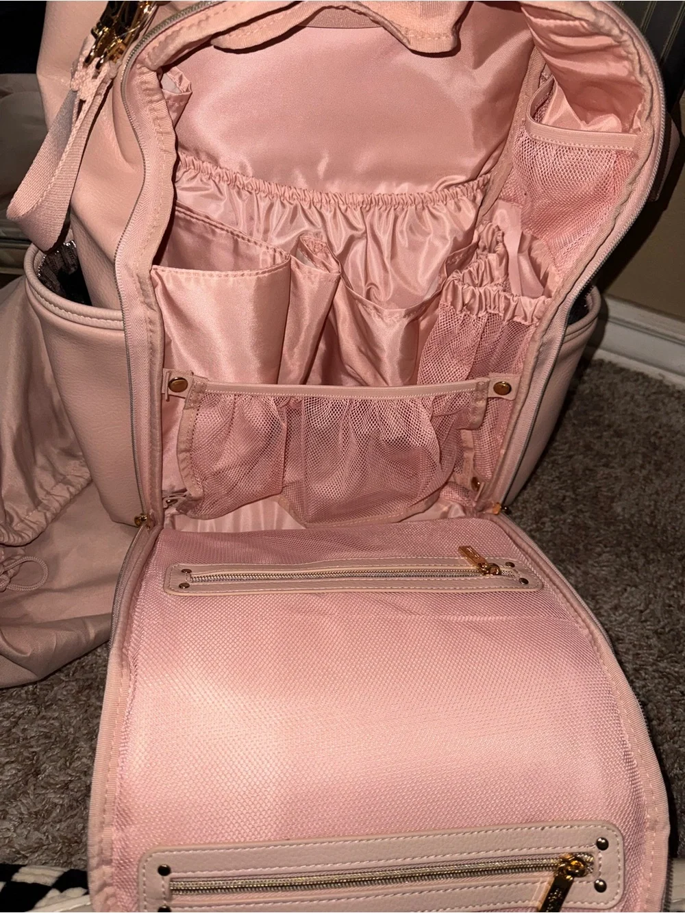 NEW Itzy Ritzy Boss Plus Diaper Bag Backpack | Rachel Parcell | Blush Pink